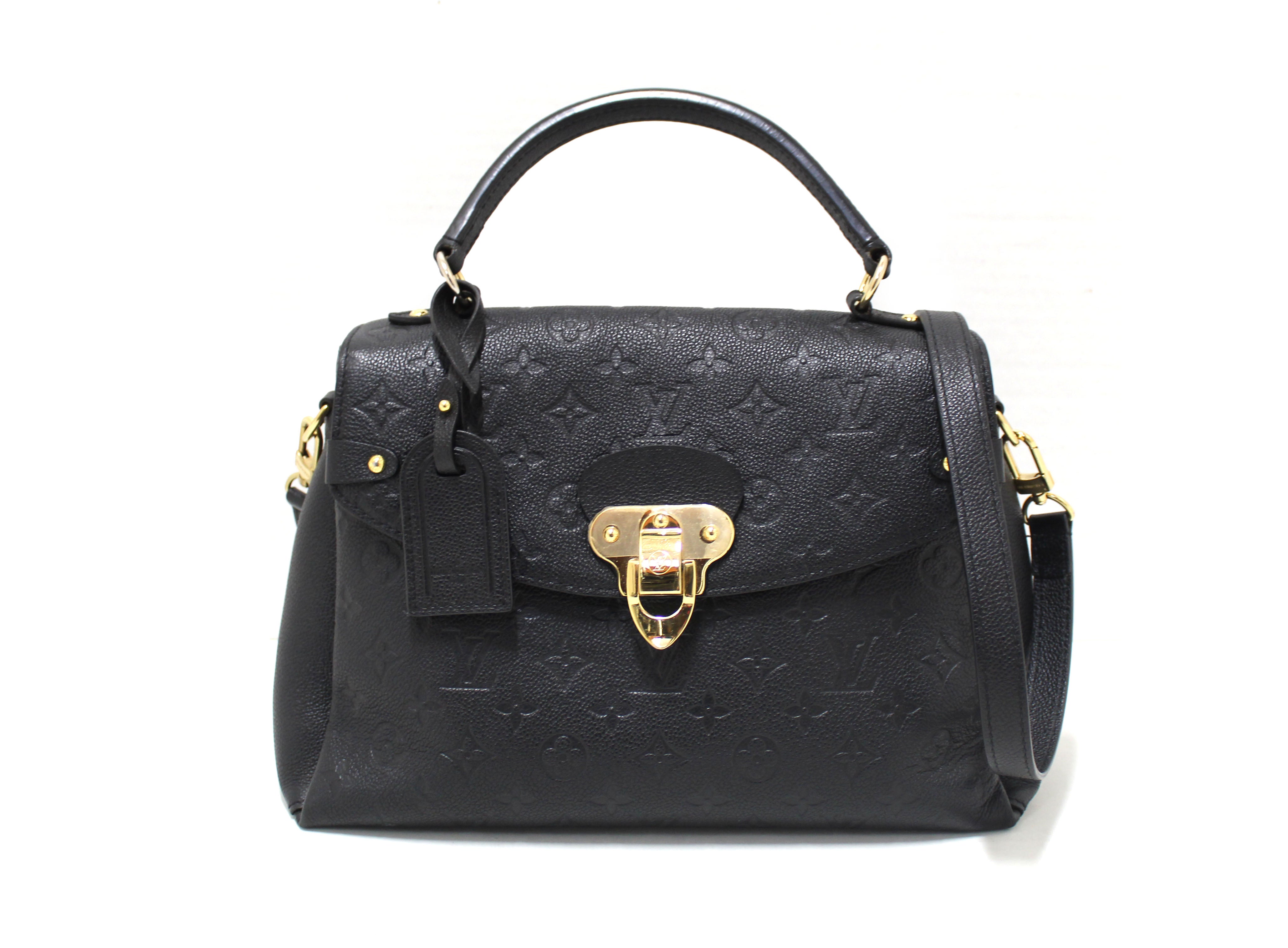 Authentic Louis Vuitton Black Monogram Empreinte Leather George MM Handbag - Luxury Designer Tote for Women, Perfect for Work, Travel & Everyday Use