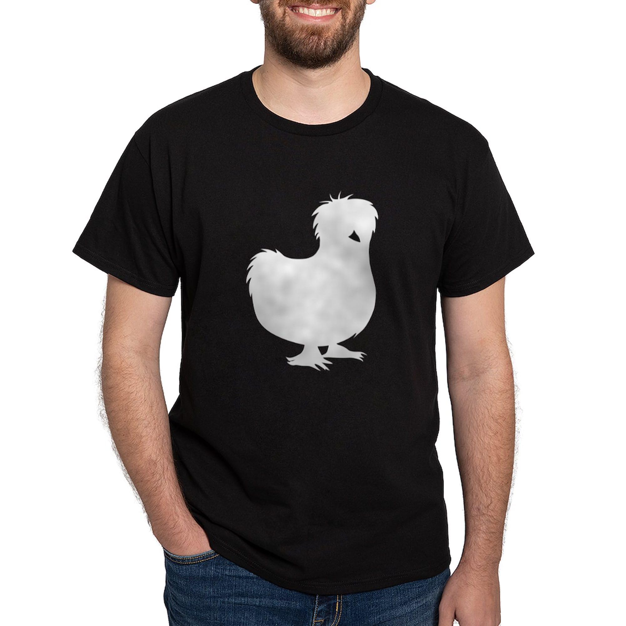 Silkie Chicken Graphic T-Shirt for Men - 100% Cotton Classic Dark Tee | Casual Wear, Poultry Lover Gift, Funny Chicken Shirt for Farmers & Animal Enthusiasts