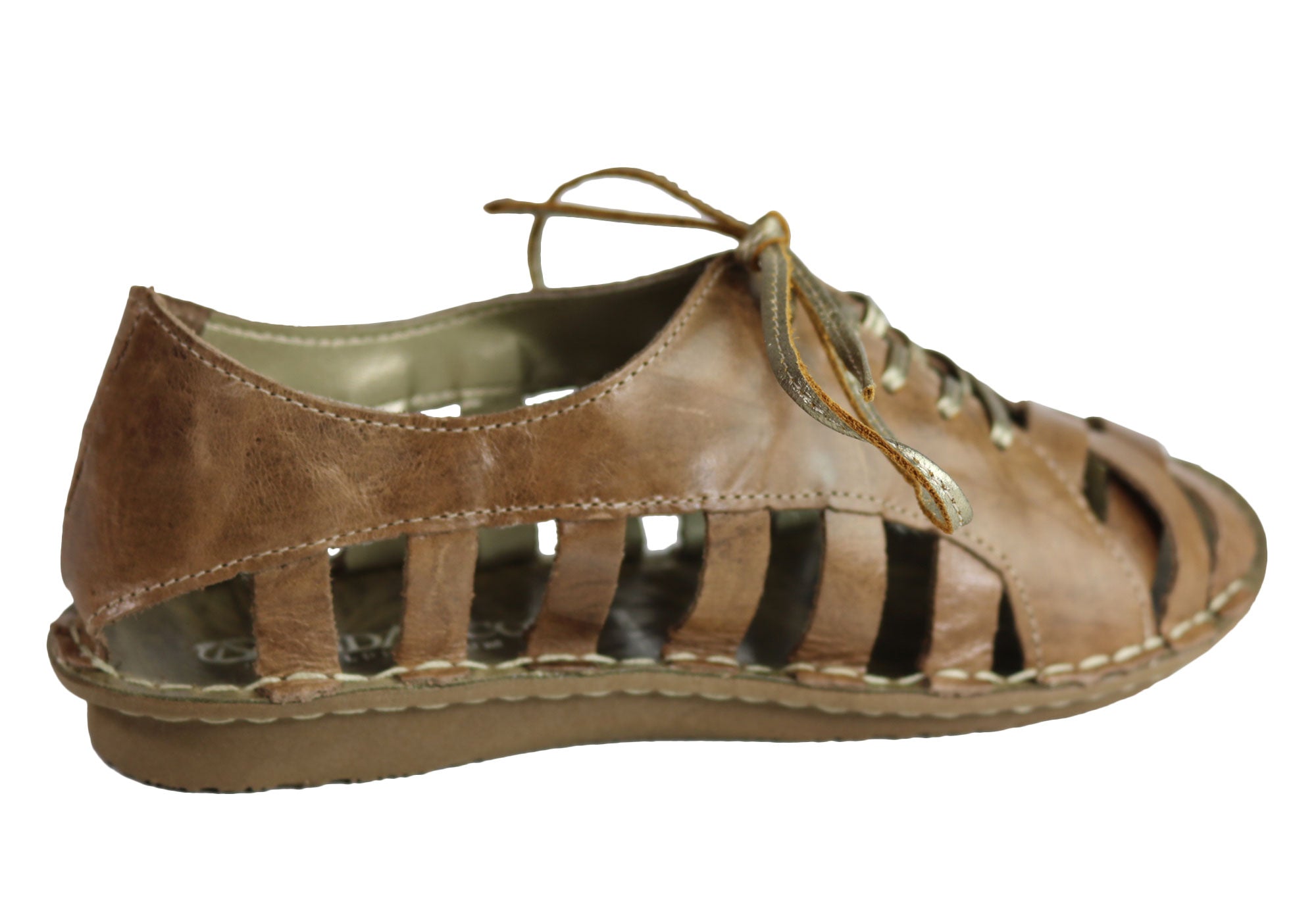 Andacco Petuna Women's Comfortable Flat Leather Sandals - Handmade in Brazil - Perfect for Beach, Vacation & Summer Outfits