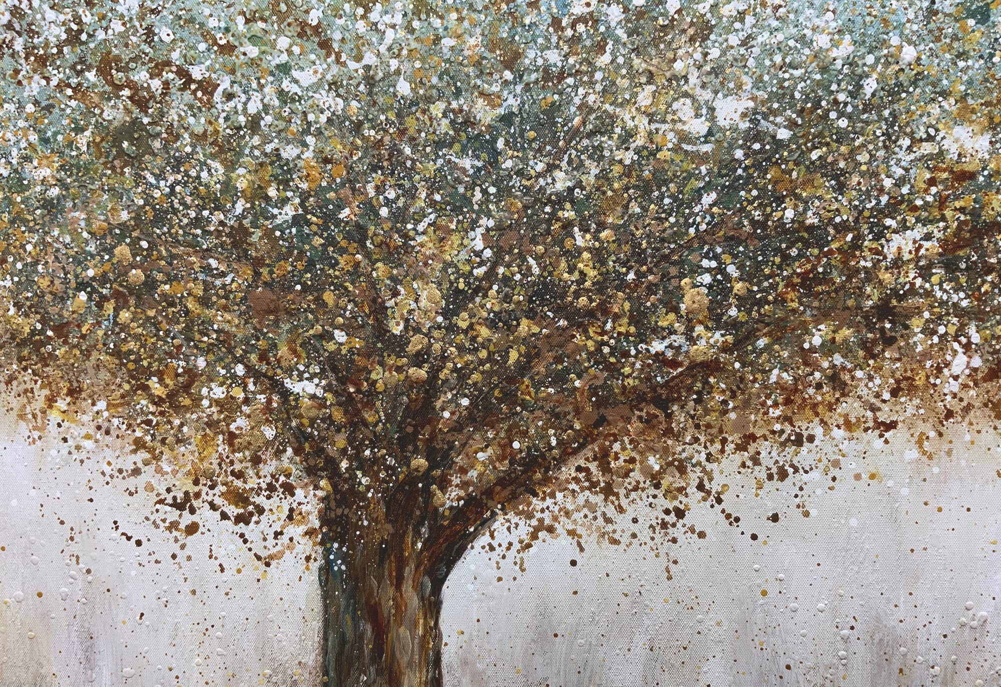 24x48 Inch Hand-Painted Abstract Oil Painting on Canvas - Modern Framed Wall Art Decor for Living Room, Bedroom & Office | Tiancheng Art Contemporary Home Decor