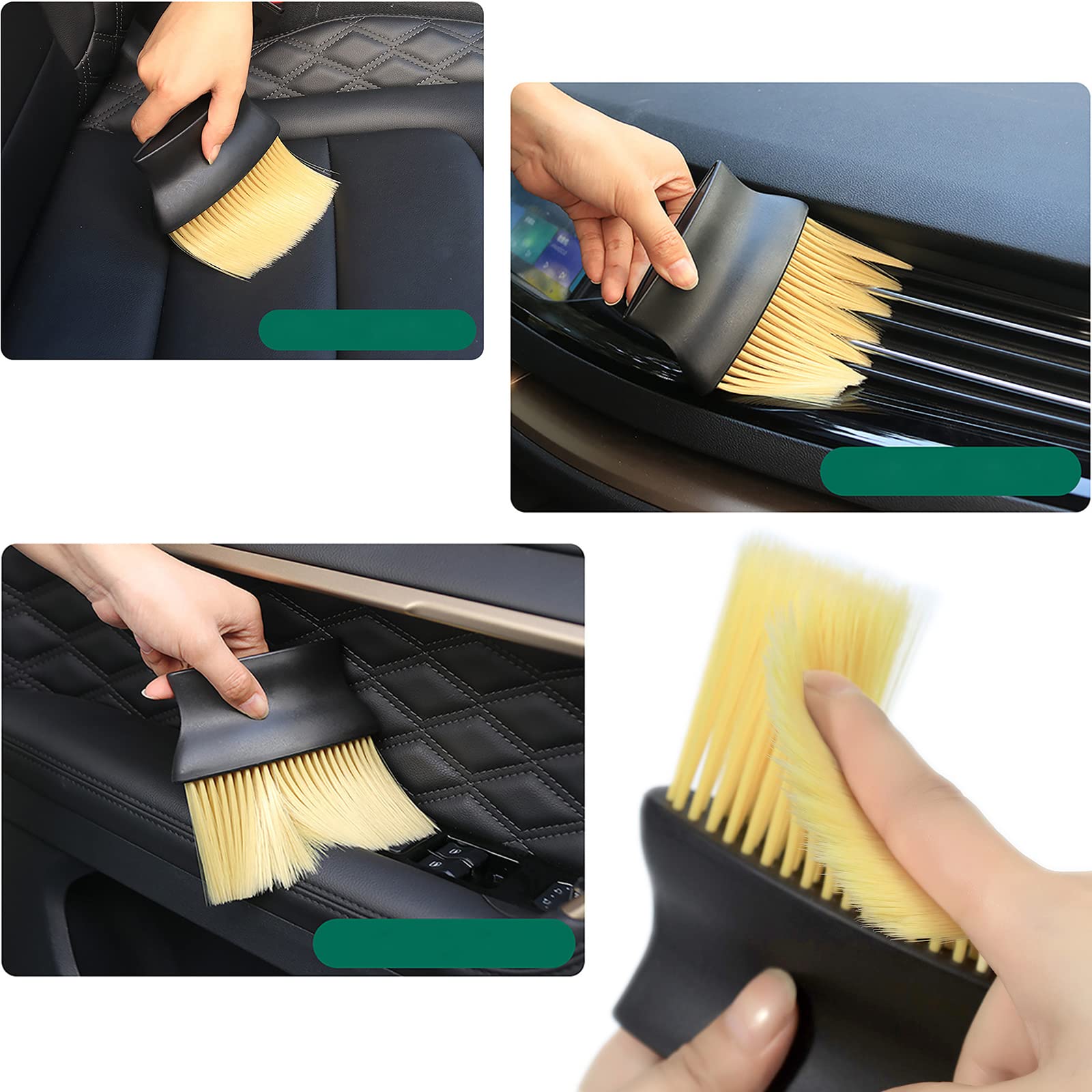 Auto Interior Dust Brush - Soft Bristle Car Cleaning Duster for Dashboard, Leather, Skylight & Exterior Detailing - Perfect for Home, Office & Vehicle Maintenance
