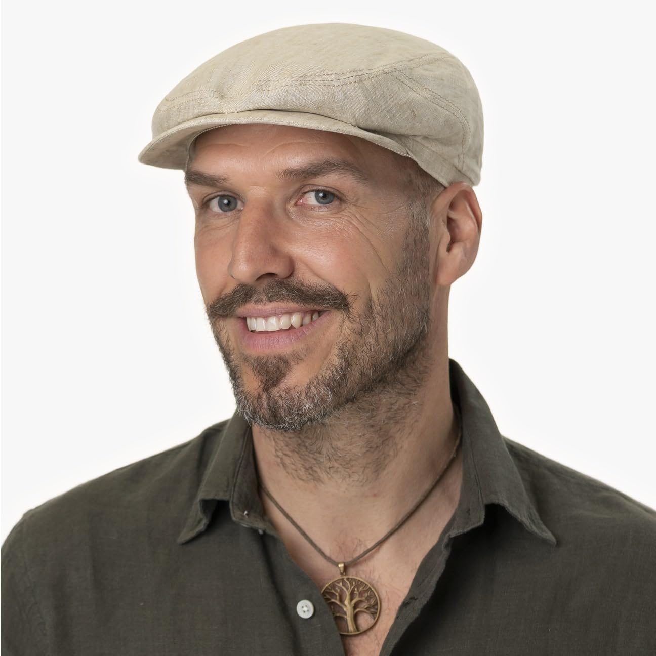 Stetson Belfast Linen Summer Flat Cap for Men - Breathable EU-Made Hat for Outdoor Activities & Casual Wear