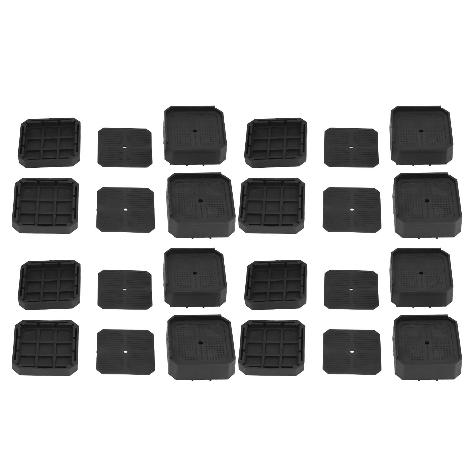 Pilipane 8-Piece Adjustable Bed Furniture Risers Set - L-Shaped Semi-Covered Anti-Slip Stackable Risers for Washing Machines, Tables & Chairs | Perfect for Home Organization, Moving & Leveling Furniture