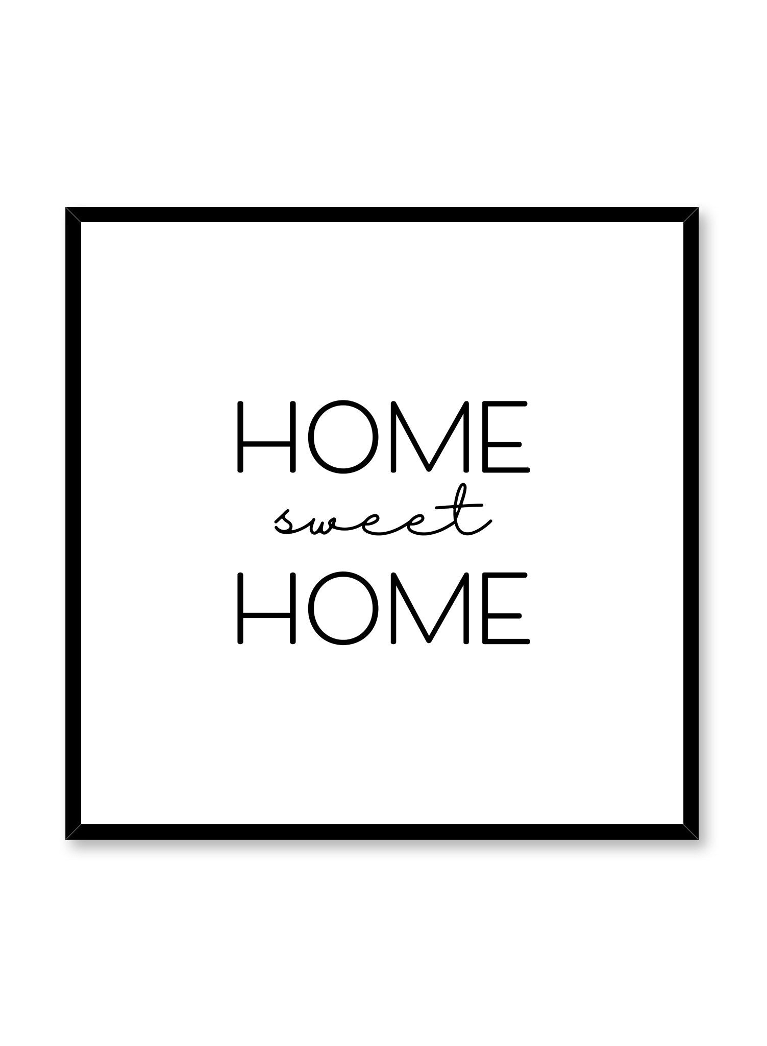 Home Sweet Home Wall Art Poster - Inspirational Home Decor for Living Room, Bedroom & Office - Perfect Gift for Housewarming & Holidays