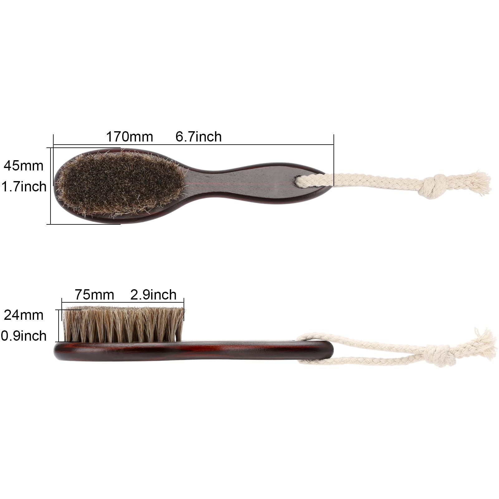 Professional Barber Fade Brush for Men - Boar Bristle Beard & Neck Duster with Wood Handle - Styling & Cleaning Brush for Grooming, Haircut Fades & Beard Care - Perfect for Home & Salon Use