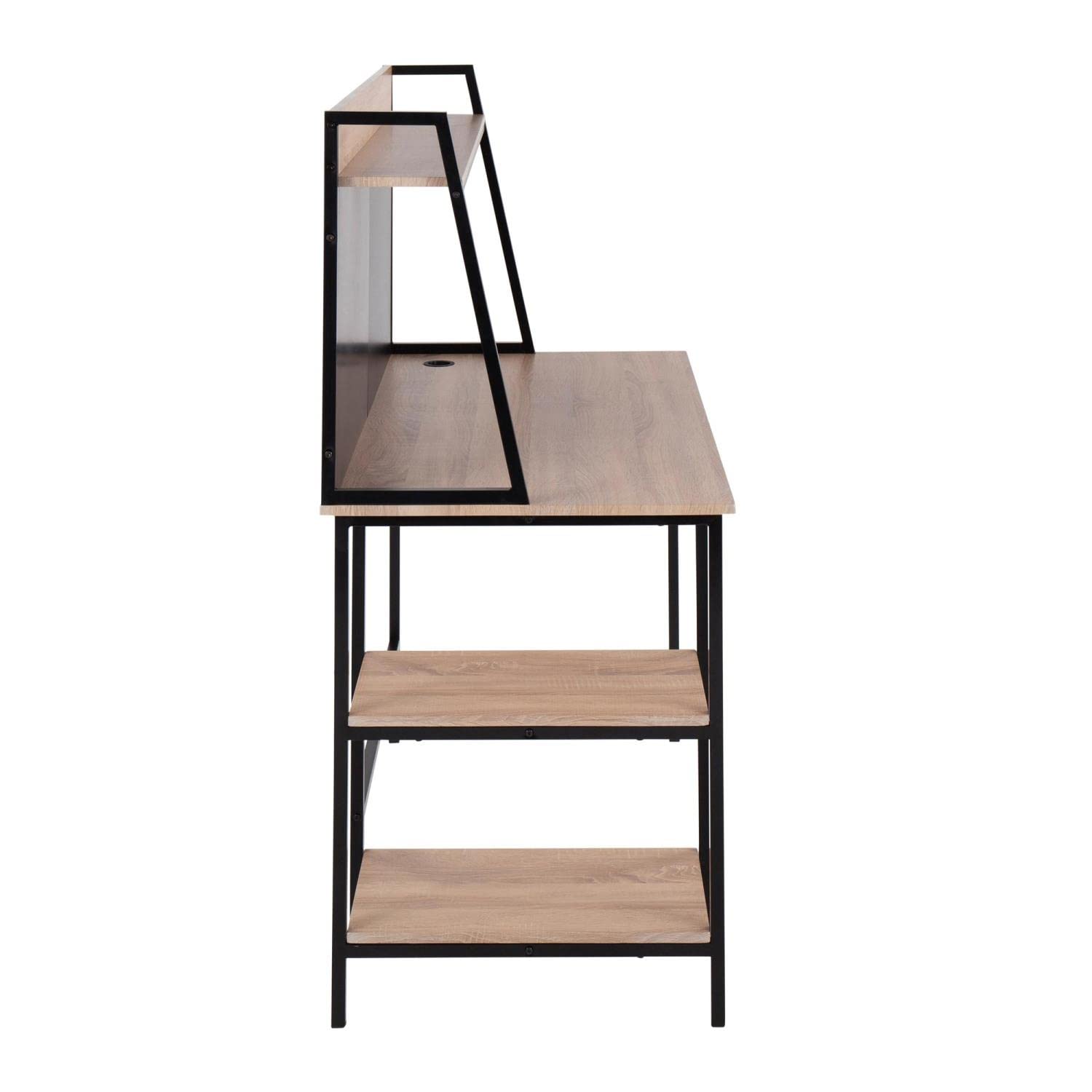 LumiSource Geo Shelf Desk - Modern Home Office Desk with Storage, Compact Computer Desk for Small Spaces, Gaming & Study Desk - Perfect for Bedrooms, Dorms & Workspaces