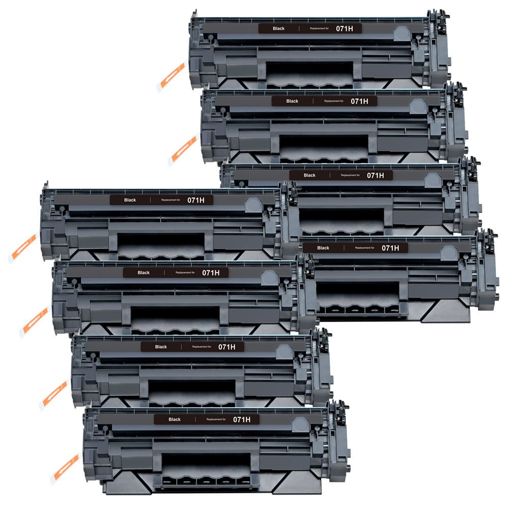 Compatible Canon 071H High Yield Black Toner Cartridge (5646C001) - 8 Pack with Smart Chip - Ideal for Office Printing, Business Documents & High Volume Copying