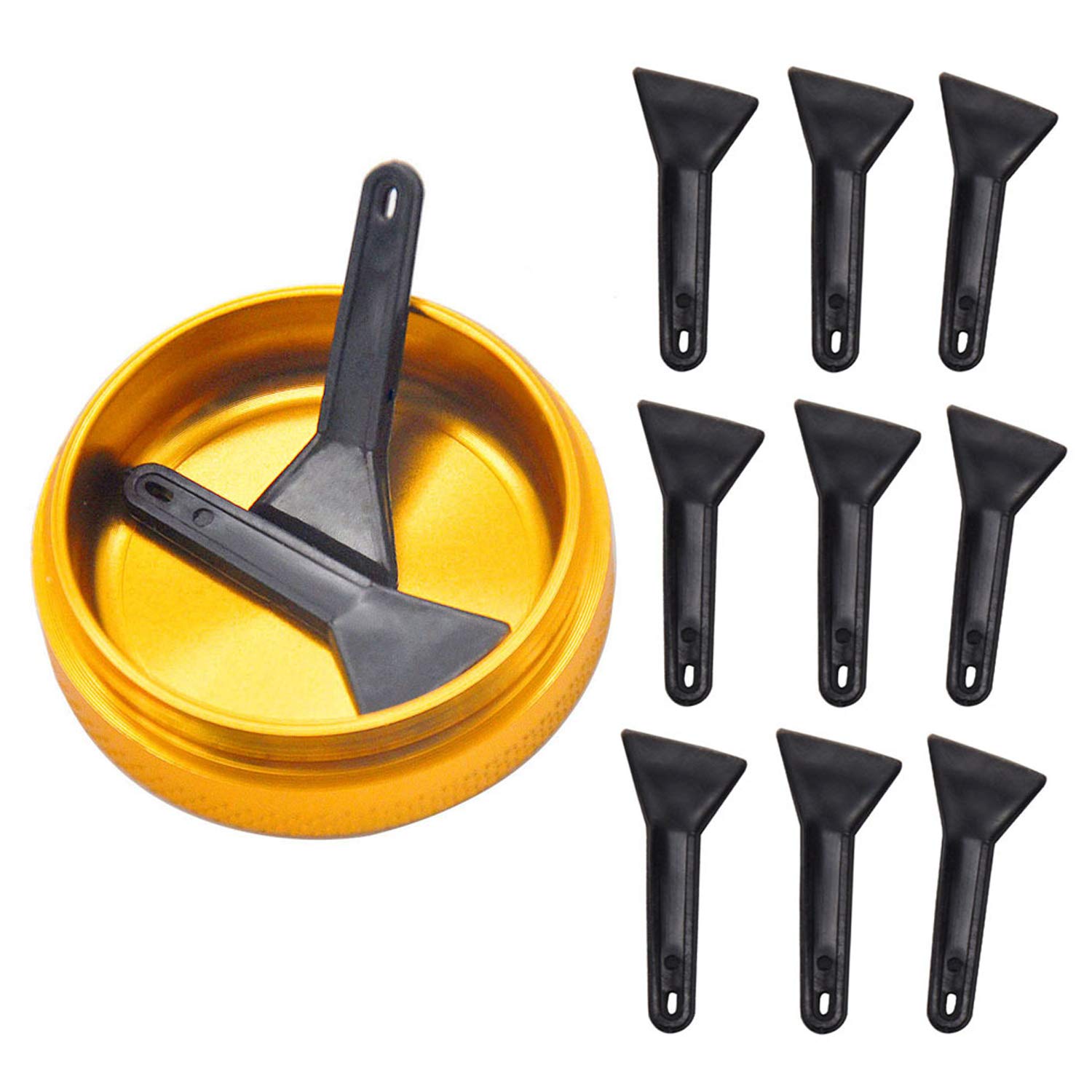 Premium Black Herb Scraper Kit - LoutLivs Keef Scraper, Cleaning Brushes & Spoons Set for Grinder Maintenance - Perfect for Collecting & Storing Herbs, Spices & Keef Residue (Ideal for Kitchen, Gardening & DIY Projects)