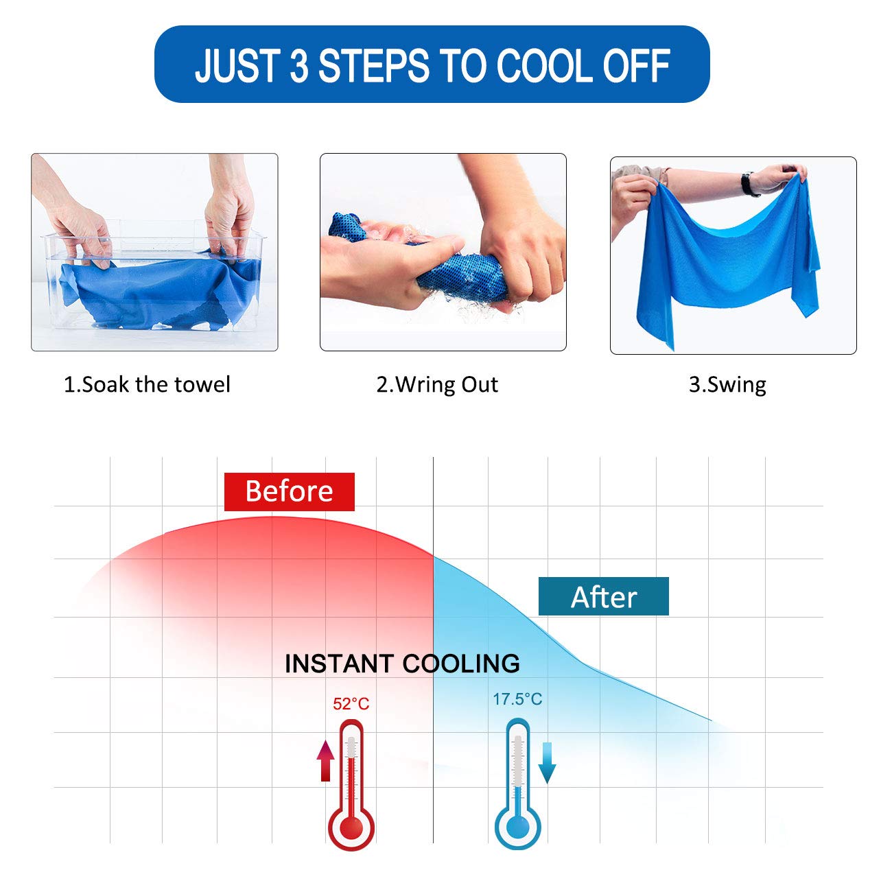 Alsol Lamesa 4 Pack Cooling Towels - Ice Sports & Chilly Neck Towel Set | Microfiber Gym Workout, Fitness & Yoga Accessories | Perfect for Outdoor Sports, Running, Hiking & Hot Weather