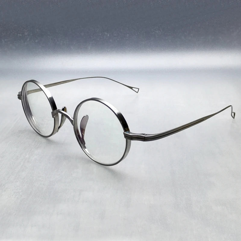 Stylish Black Full Rim Round Titanium Eyeglasses for Women - Lightweight & Durable Frame (Model 63199) | Perfect for Office, Reading & Everyday Fashion Accessory