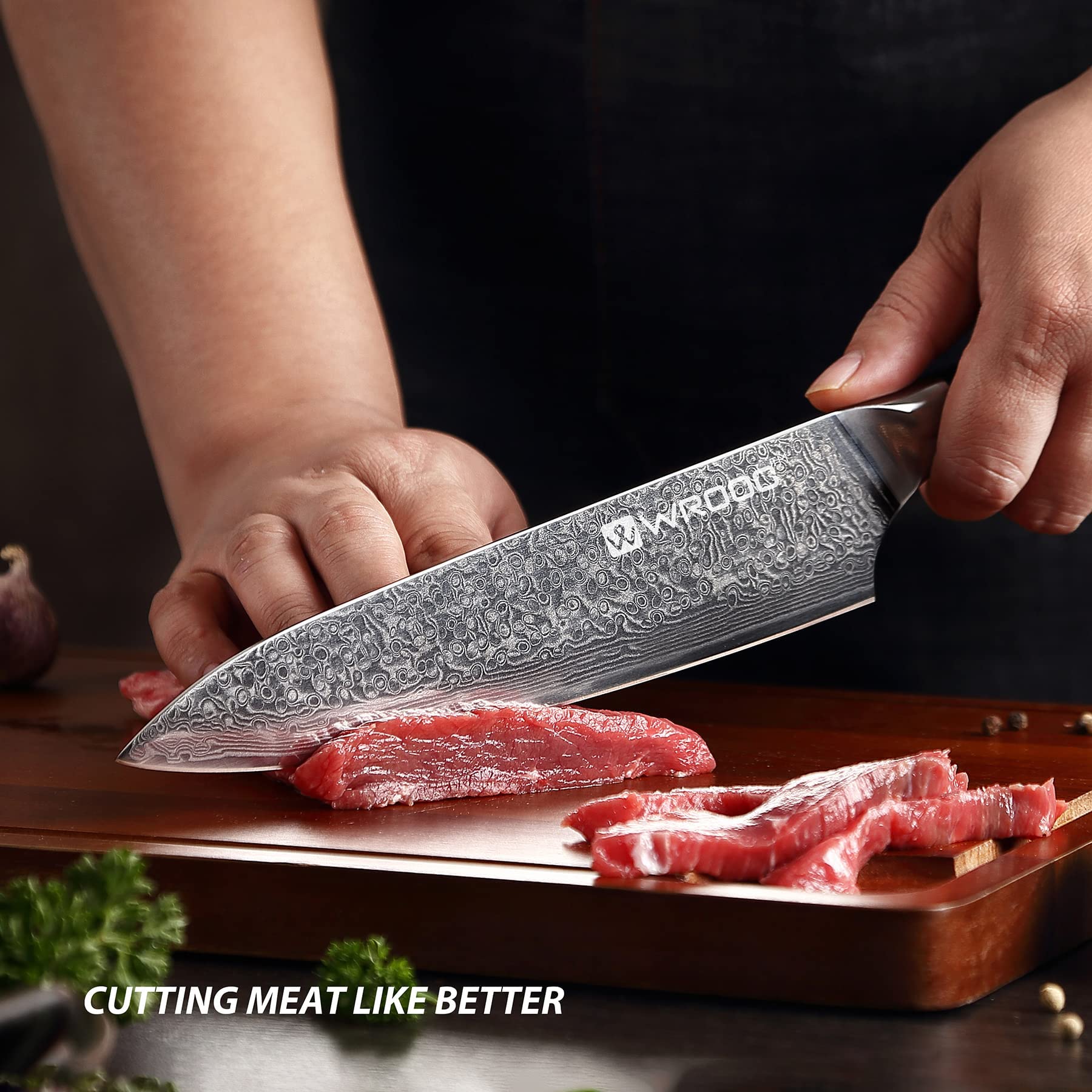 Razor Sharp 8 Inch Damascus Chef Knife - 67 Layer Japanese Steel with Military Grade G10 Handle | Superb Edge Retention, Stain & Corrosion Resistant | Perfect for Professional Chefs & Home Cooking