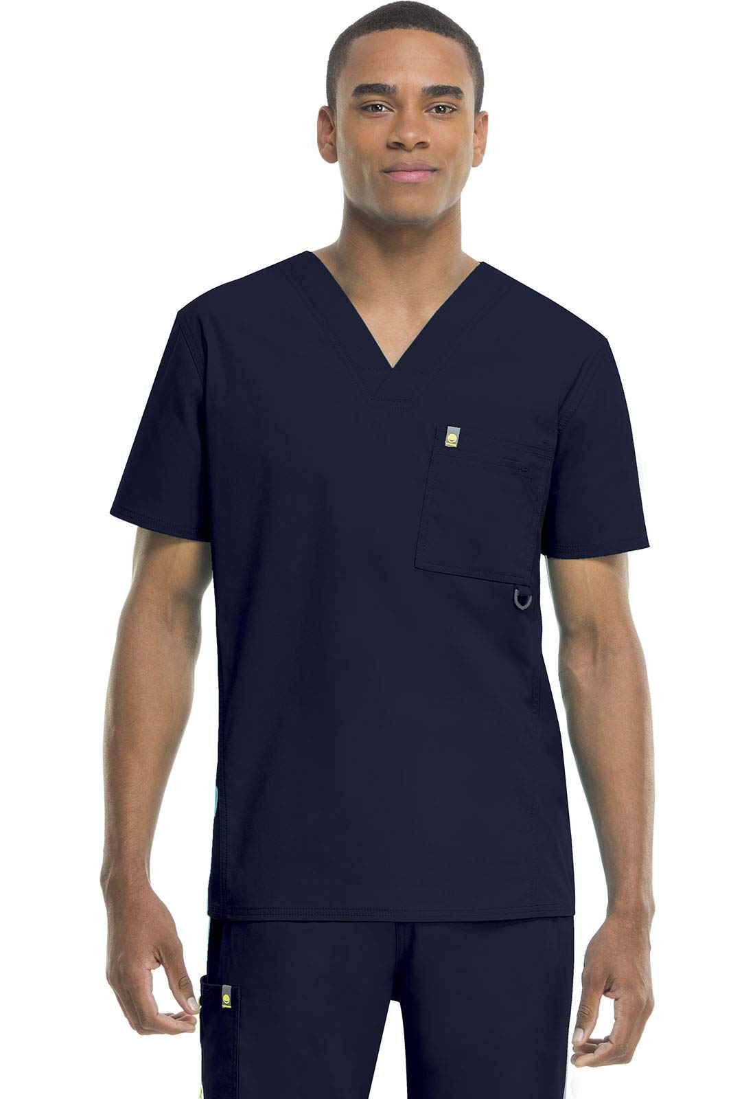 Code Happy Bliss with Certainty Men's V-Neck Scrub Top 16600A - Comfortable Medical Uniform for Doctors & Nurses