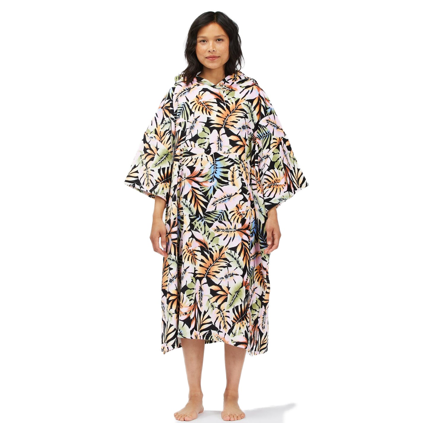 Billabong Women's Paradise Black Changing Towel Poncho - Quick Dry Beach Cover Up for Swimming, Surfing & Yoga