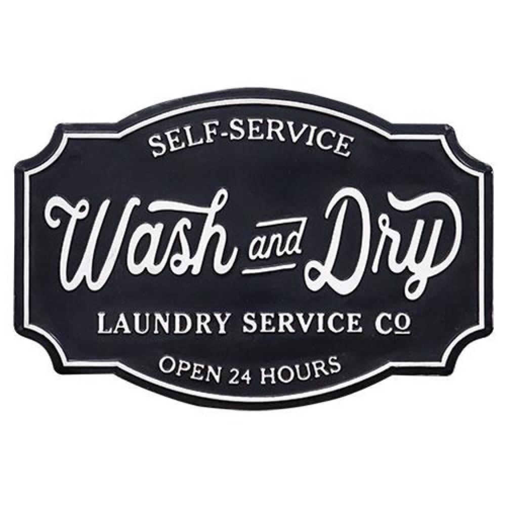 Vintage Farmhouse Self Service Laundry Metal Sign - Rustic Decor for Laundry Room, Wash & Dry Wall Art - Perfect for Home, Cafe, or Laundromat Decor