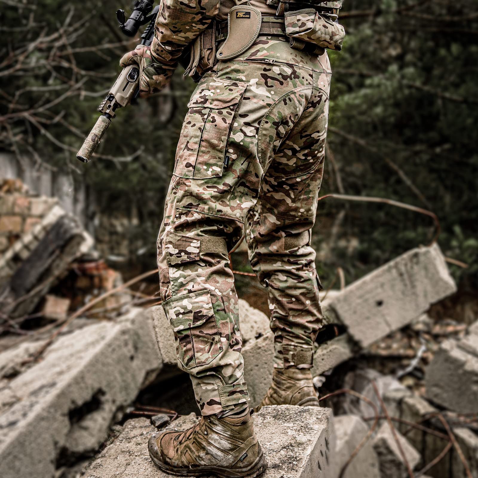 G3 Combat Pants with Knee Pads - Tactical Military Trousers for Men | Durable Rip-Stop Hunting Camo Pants | Perfect for Airsoft, Outdoor Adventures & Tactical Missions