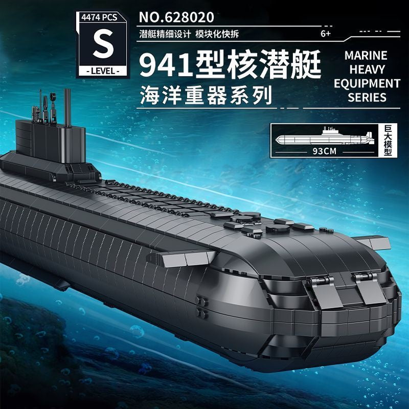 Panlos 628020 Building Blocks - Project 941 Typhoon Class Submarine Model Kit for Adults & Teens | Collectible Military Ship Toy for Display, Gift & DIY Projects | Perfect for Home Decor, Office Display & Model Enthusiasts