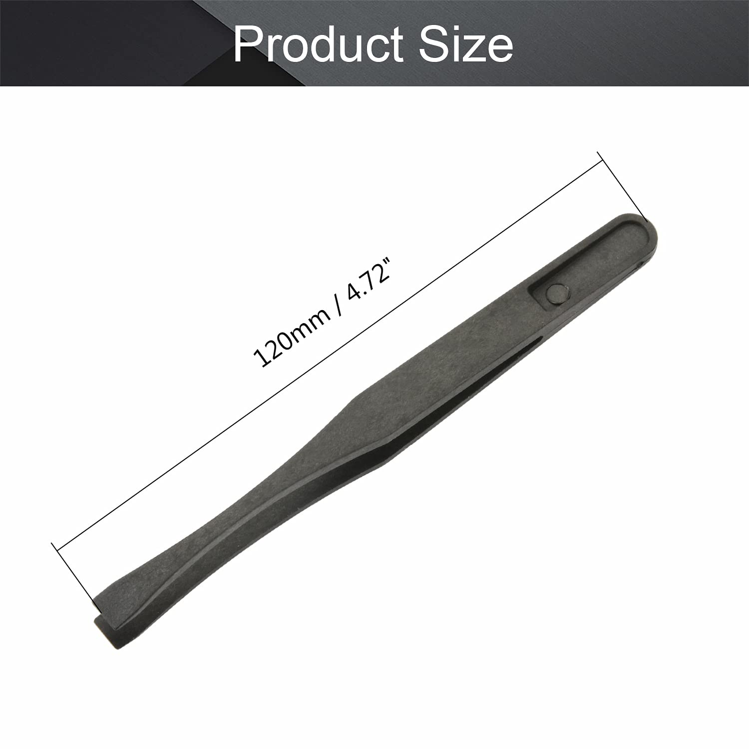 Utoolmart Anti-Static Plastic Tweezers - 10pcs Precision Slant Flat Tip Tweezers Set for Jewelry Making, Electronics Repair, DIY Crafts & Beauty Applications | ESD Safe Tools for Watch Repair, PCB Work & Nail Art