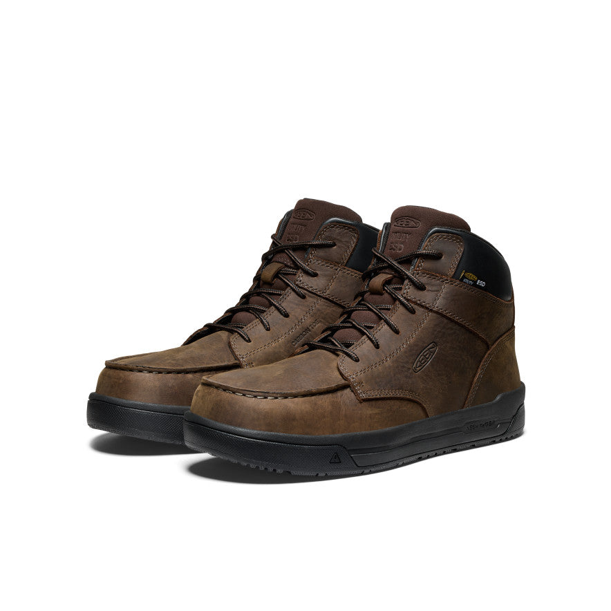 Men's Gibson ESD Safety Boots with Carbon Toe - Cascade Brown/Black Work Boots for Electricians & Construction Workers