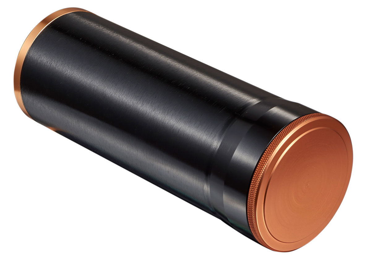 Premium Visol Carlos Travel Cigar Case - Black with Copper Accents - Holds 7 Cigars - Perfect for Business Travel, Outdoor Adventures & Gifts for Cigar Enthusiasts