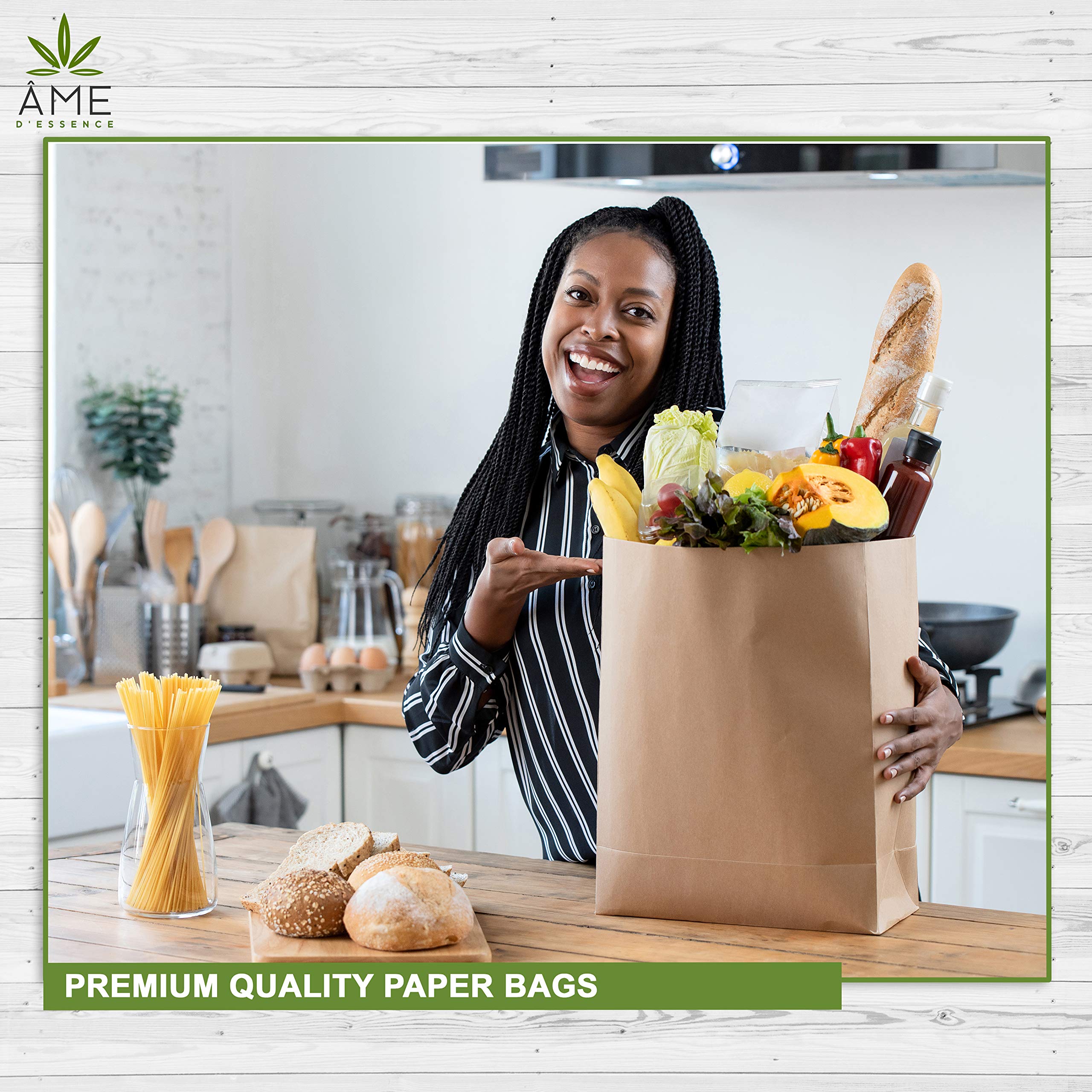 12-25 Pack Kraft Brown Paper Bags - 7.5