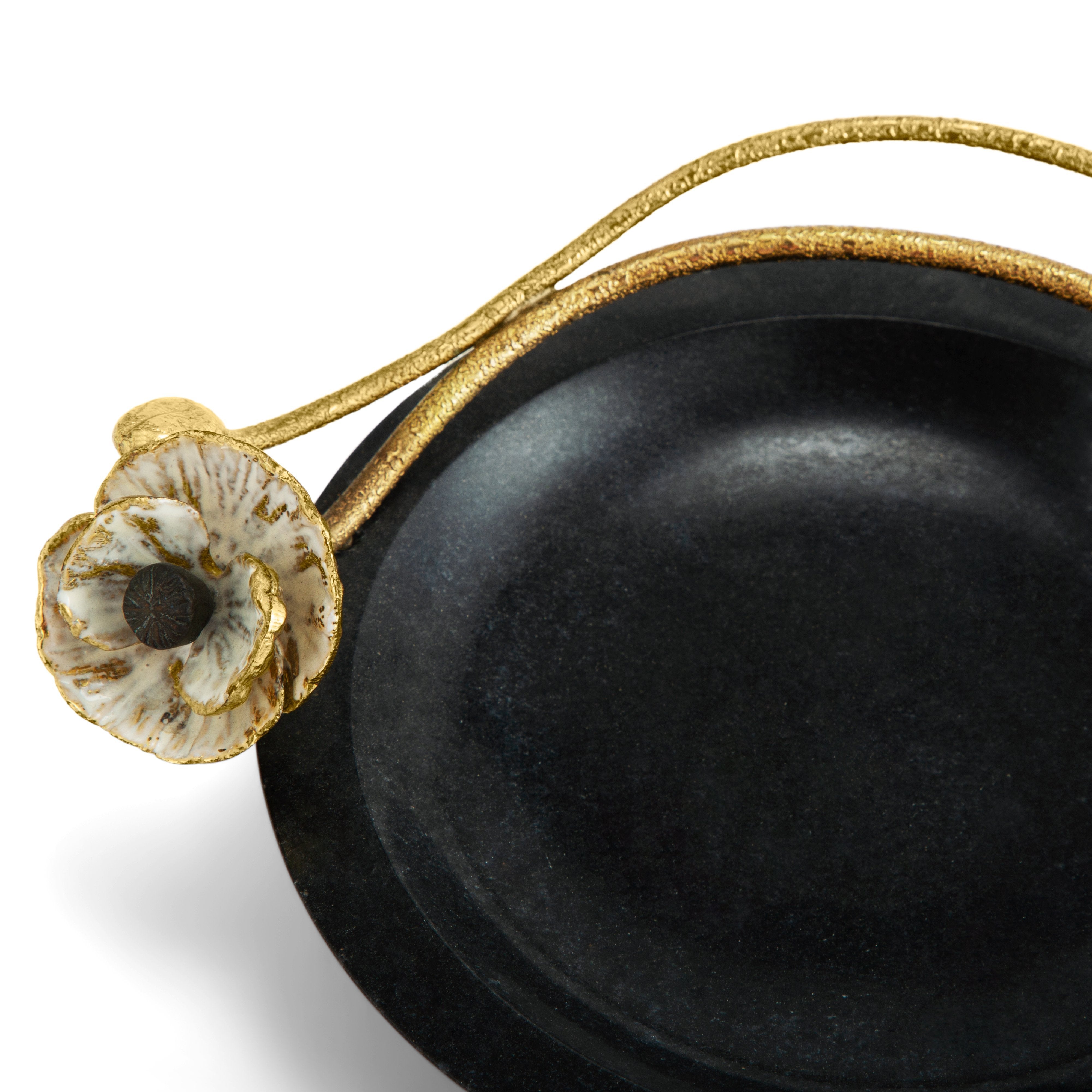Elegant Anemone Trinket Tray - Decorative Jewelry Organizer for Rings, Earrings & Small Accessories - Perfect for Vanity, Dresser or Nightstand