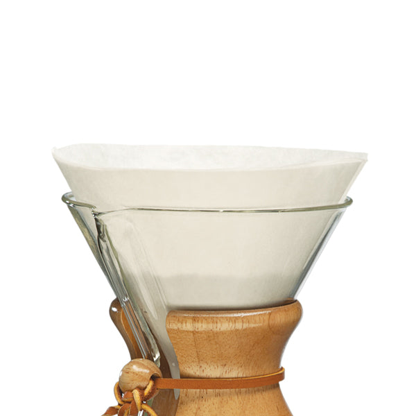 Chemex Bonded Coffee Filters FC-100, 100 Count - Pre-Folded Circle Filters for Pour Over Coffee - Perfect for Chemex 6-Cup Coffee Makers & Home Brewing
