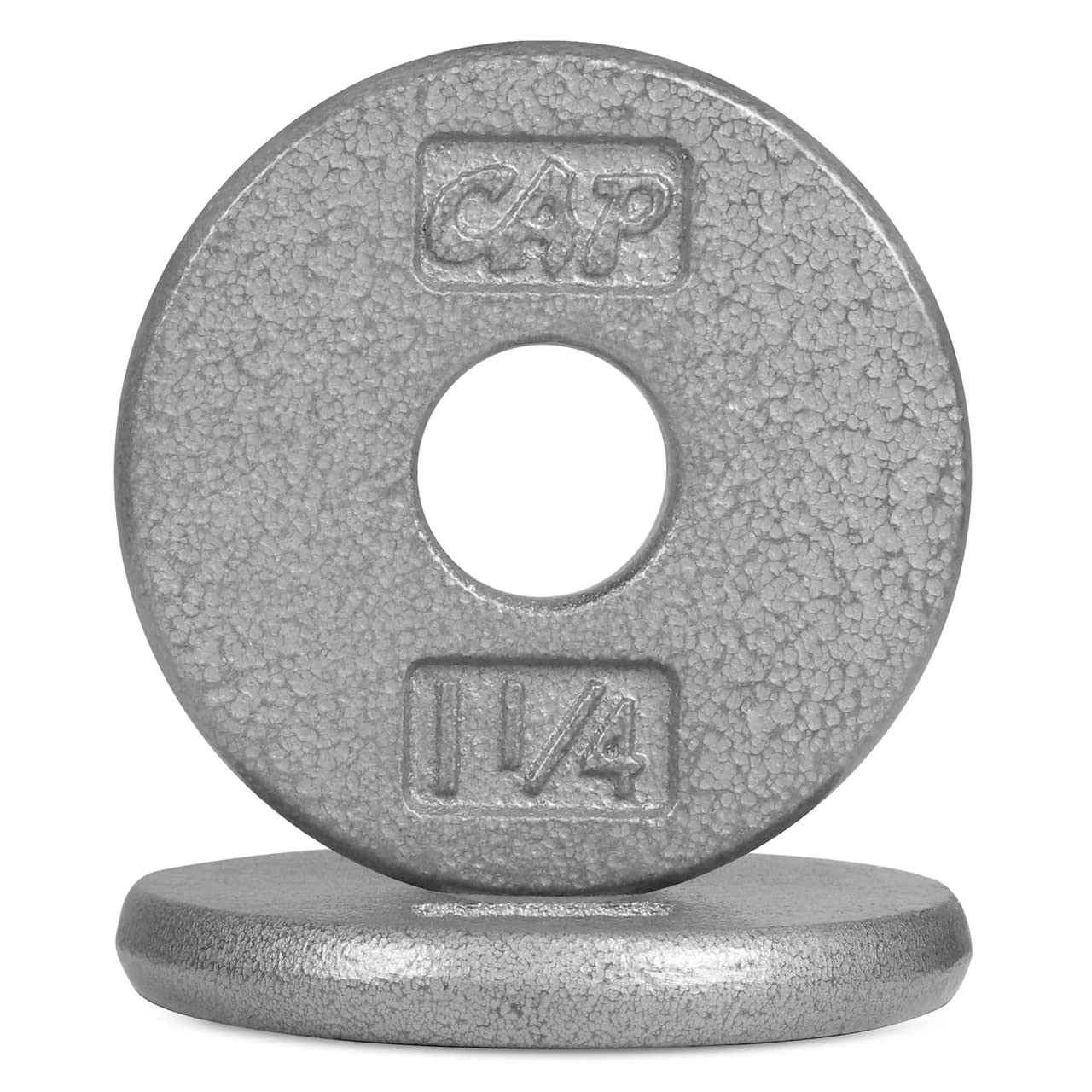 CAPHAUS Grey Standard Solid Cast Iron Weight Plates 1-inch Center Hole - Compatible with Standard Barbell & Dumbbell Handles (1.25LB/2.5LB/5LB/7.5LB/10LB/12.5LB/25LB/50LB Options) - Perfect for Home Gym, Strength Training & Weightlifting Workouts