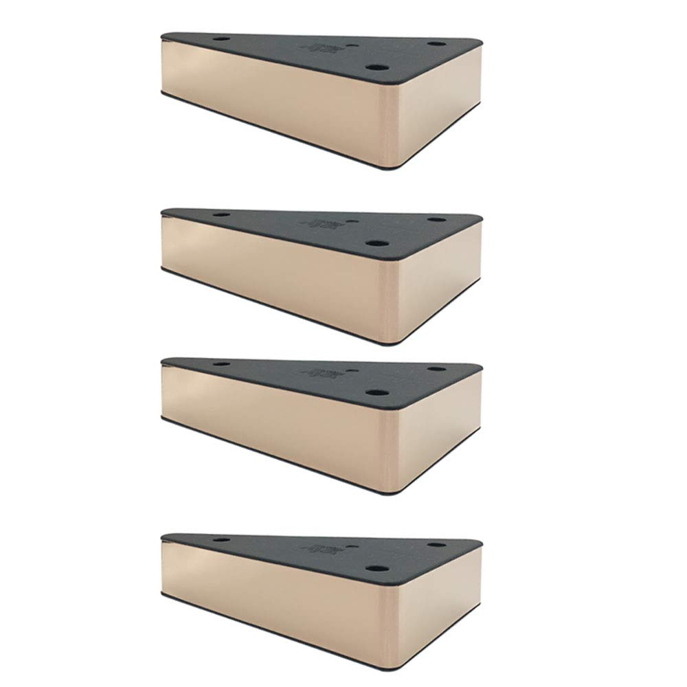 Rose Gold Plastic Sofa Booster Cushion - Triangle & Square Corner Furniture Leg Support for Couches, Chairs - Perfect for Home Decor, Living Room Comfort & Sofa Height Adjustment