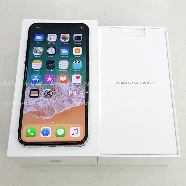 iPhone X 256GB Silver - Unlocked Smartphone with Face ID, 5.8