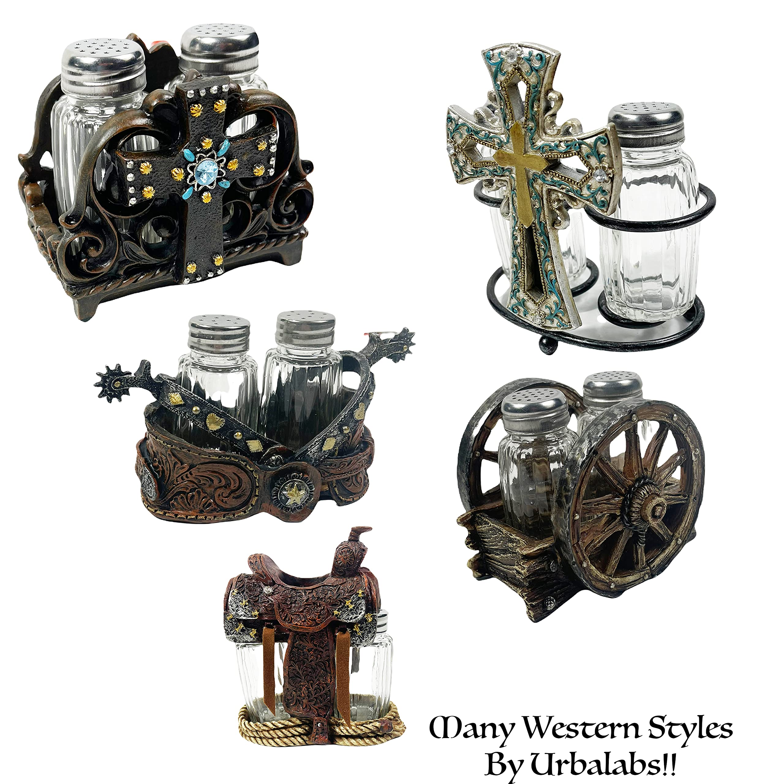Western Indian Chief Salt and Pepper Shaker Set - Rustic Cowboy Kitchen Decor with Feathers & Star Buckle Design - Perfect for Farmhouse, Ranch, and Country Western Dinner Table Decorations