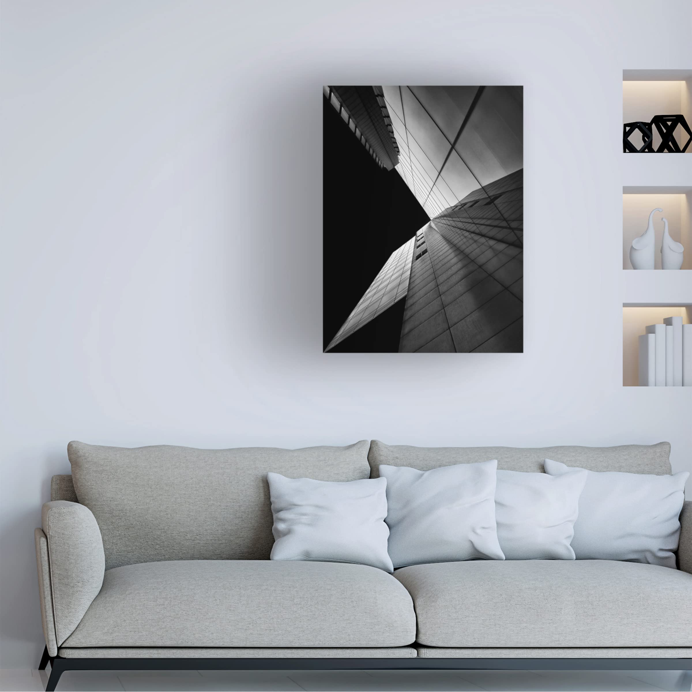 Trademark Fine Art 'Shapes Of Light' Canvas Wall Art by Yvette Depaepe - Modern Abstract Painting for Living Room, Bedroom & Office Decor