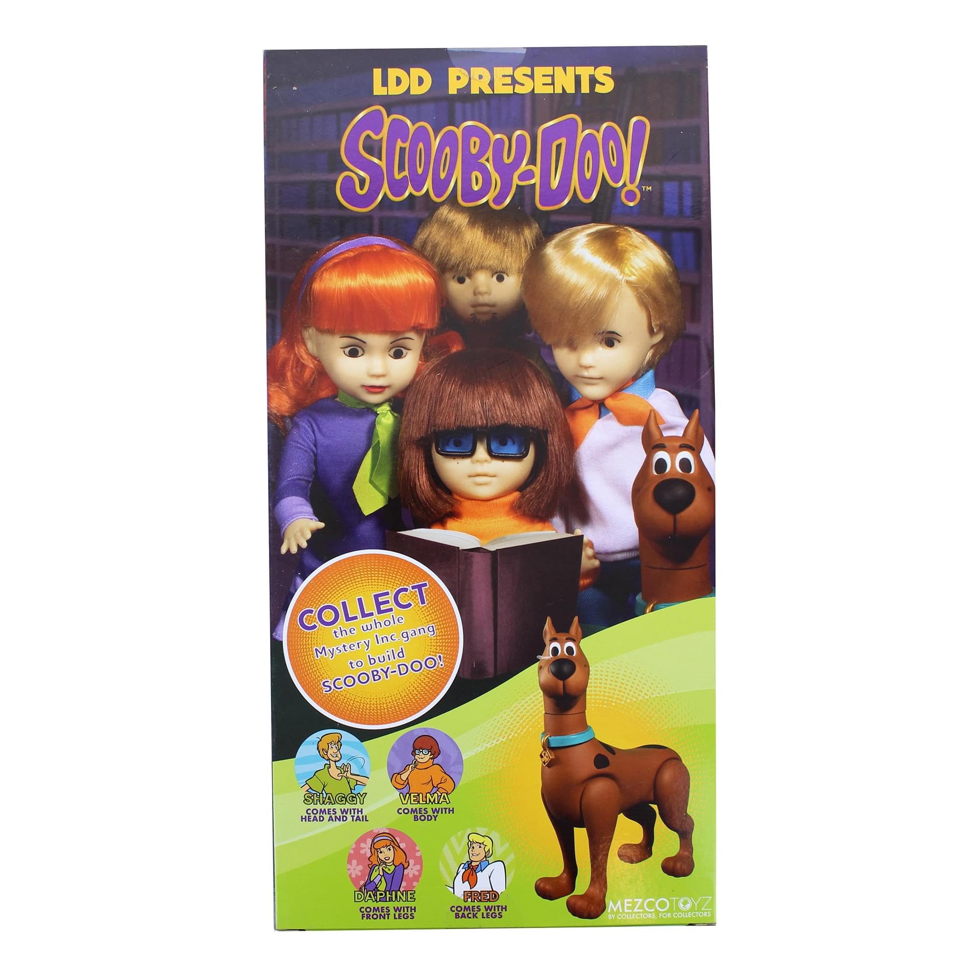 Mezco Toyz Scooby-Doo and Mystery Inc 10 Inch Living Dead Doll - Shaggy Green Action Figure | Collectible Horror Toy for Fans & Halloween Decor