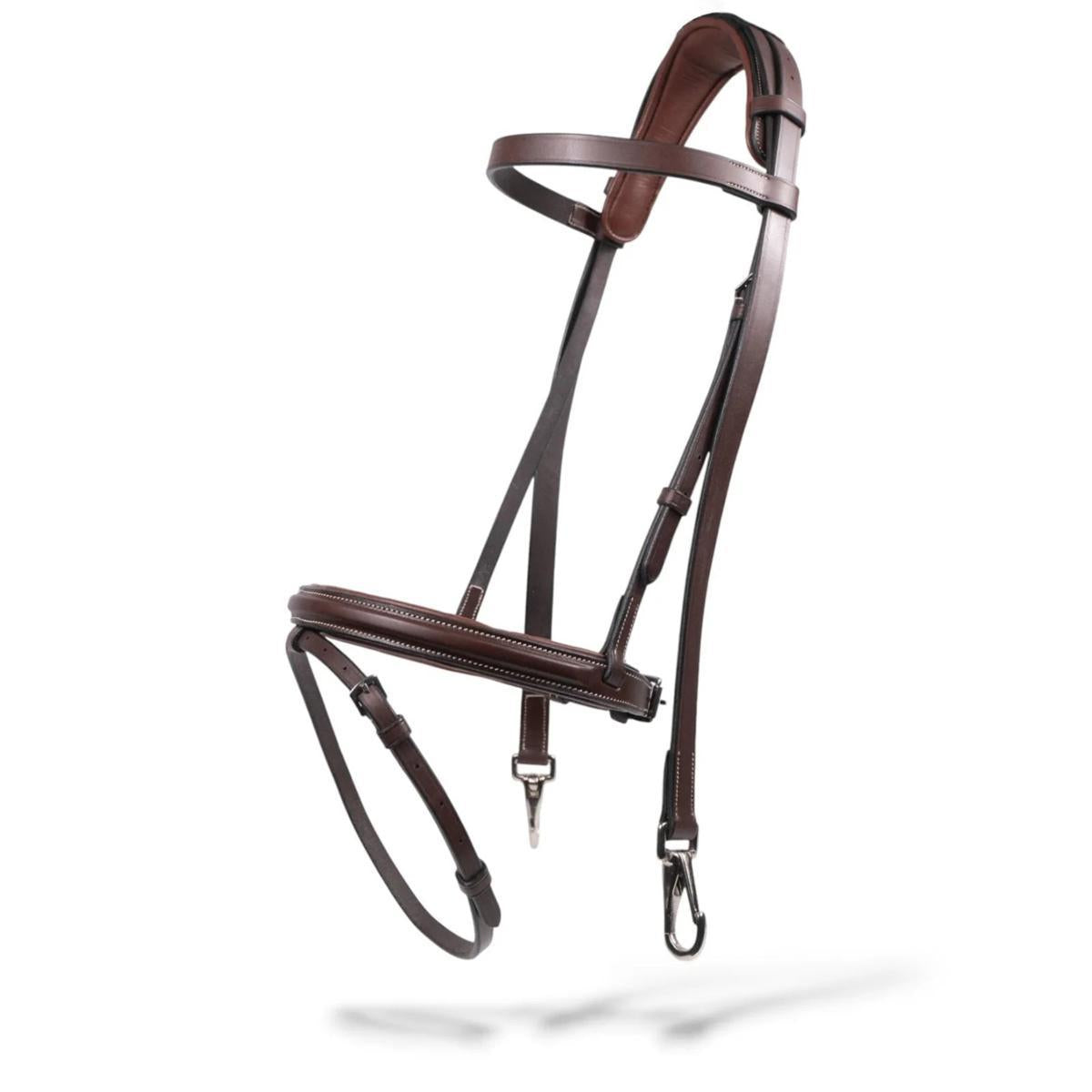 AJR Training Bridle for Horses - Adjustable Leather Headstall with Bit for Riding, Dressage & Jumping - Perfect for Equestrian Training & Show Competitions