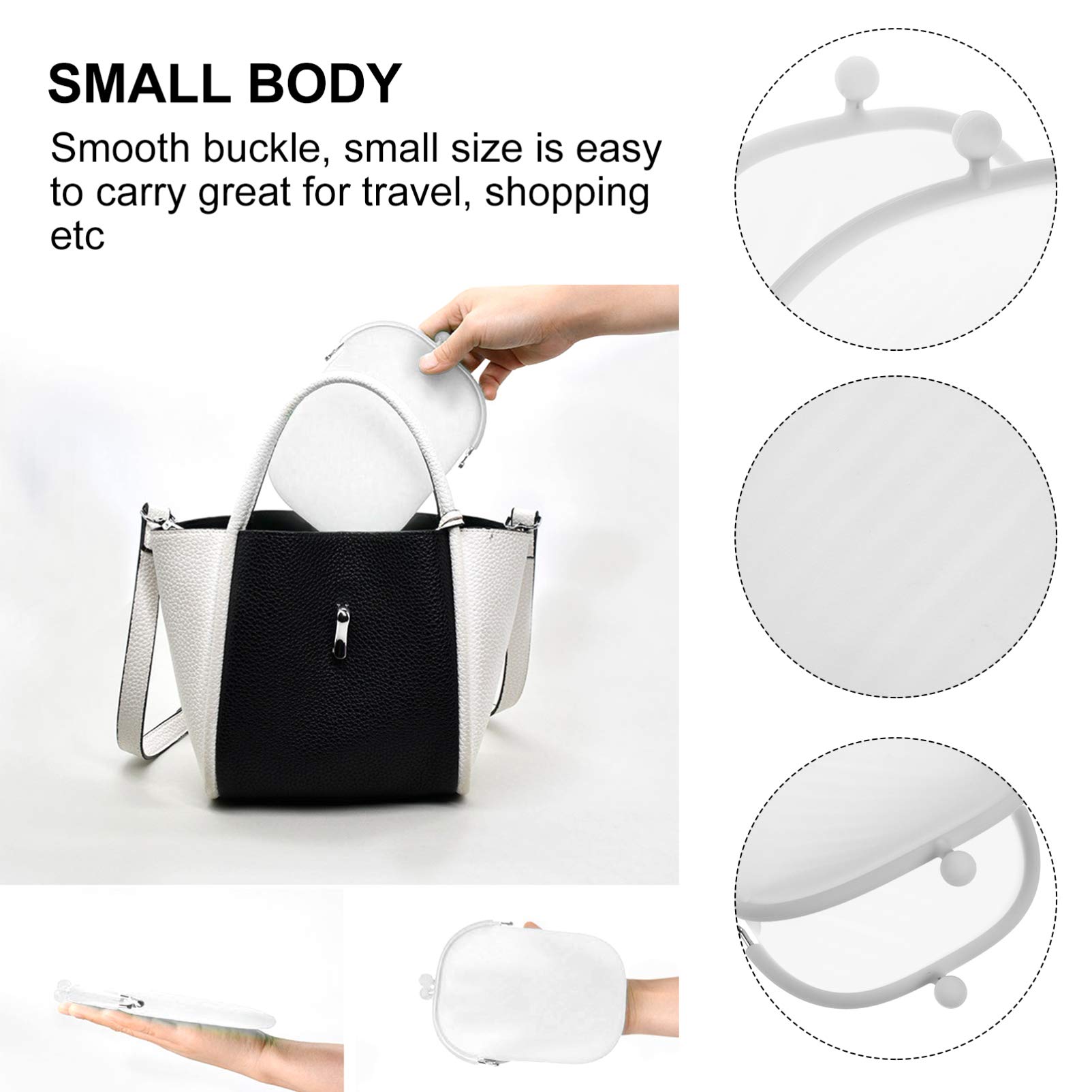 VALICLUD Silicone Coin Purse - Waterproof Small Wallet for Cash & Change | Multifunctional Mini Cosmetic Bag | Perfect for Travel, Gym & Everyday Use (White)