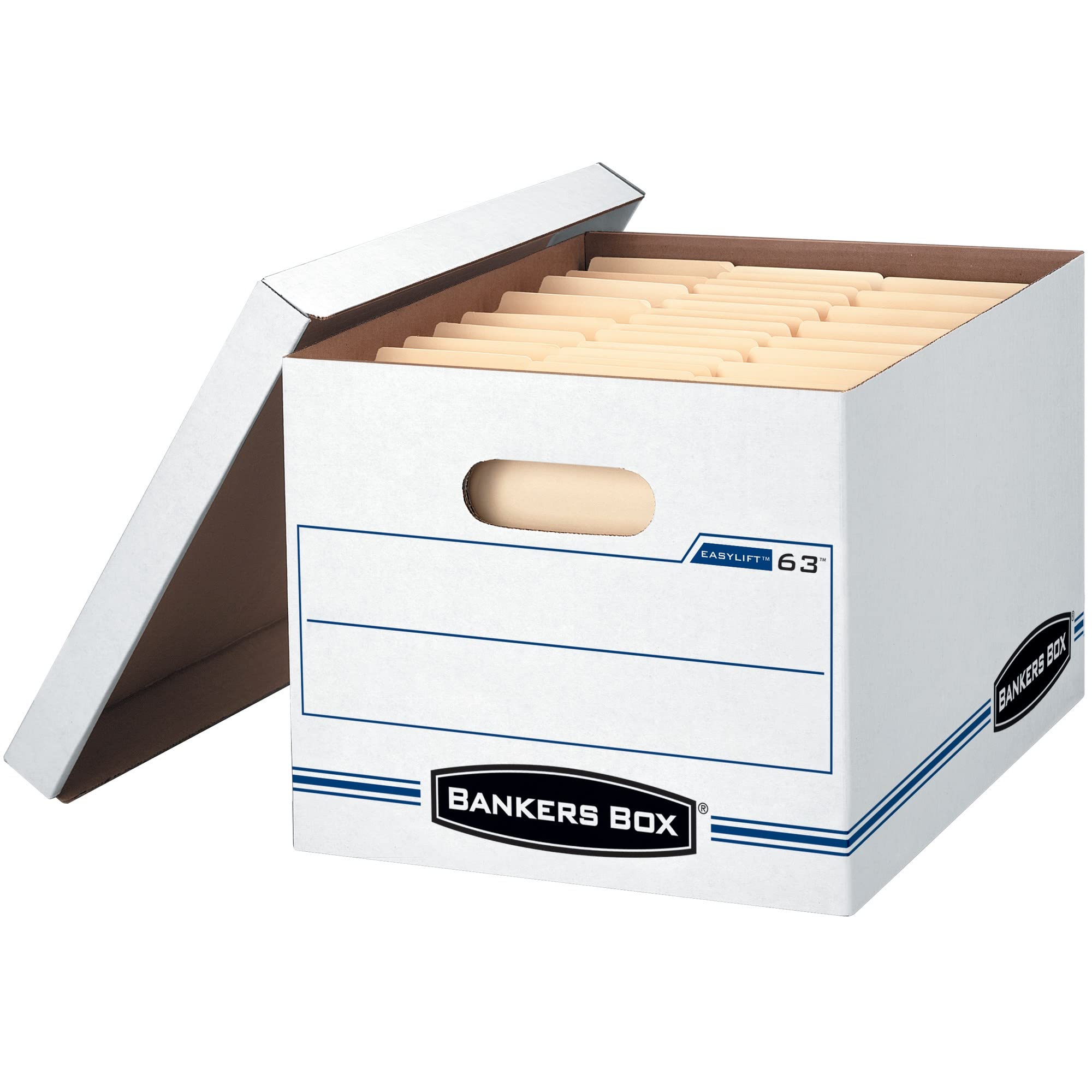 Bankers Box® Easylift™ Standard-Duty Storage Boxes with Lift-Off Lids & Built-In Handles - 12