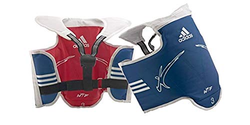 Adidas Kids Taekwondo Reversible Body Protector - Chest Guard for Martial Arts Training & Competition - Perfect for Sparring Practice & Tournaments