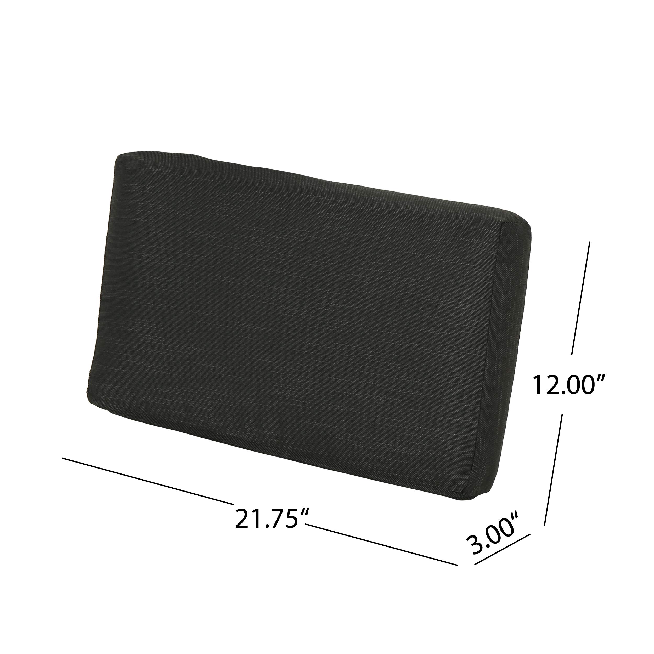 Christopher Knight Home 313472 Dark Gray Outdoor Cushions - Waterproof Patio Furniture Cushions for Sofa, Chair & Loveseat - Perfect for Backyard, Deck & Poolside Use