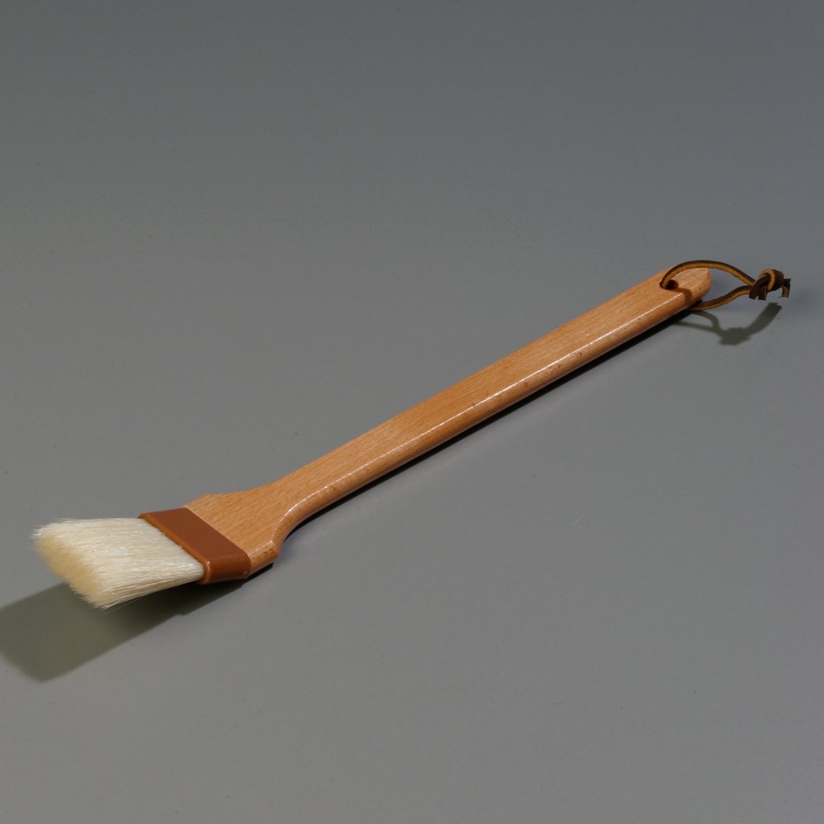 SPARTA 4037000 Boar Bristle Angled Pastry Brush - 2 Inch Basting Brush with Handle Hole, Natural Brown (Pack of 12) - Perfect for Baking, Glazing, and BBQ Sauce Application
