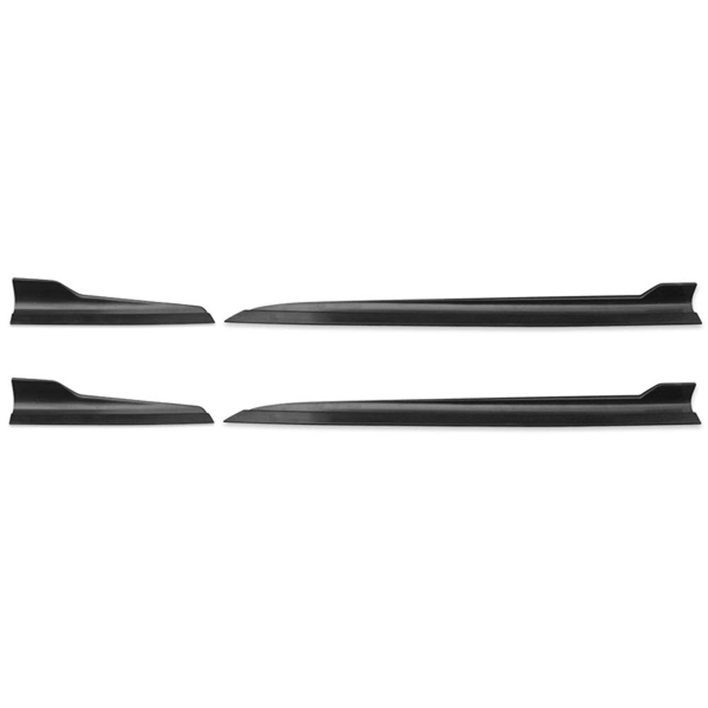 IKON MOTORSPORTS Universal Fit PP Side Skirts & Rocker Panel Extensions - Aerodynamic Car Body Kit for Sports Cars & Tuner Vehicles (Perfect for Street Racing & Car Shows)