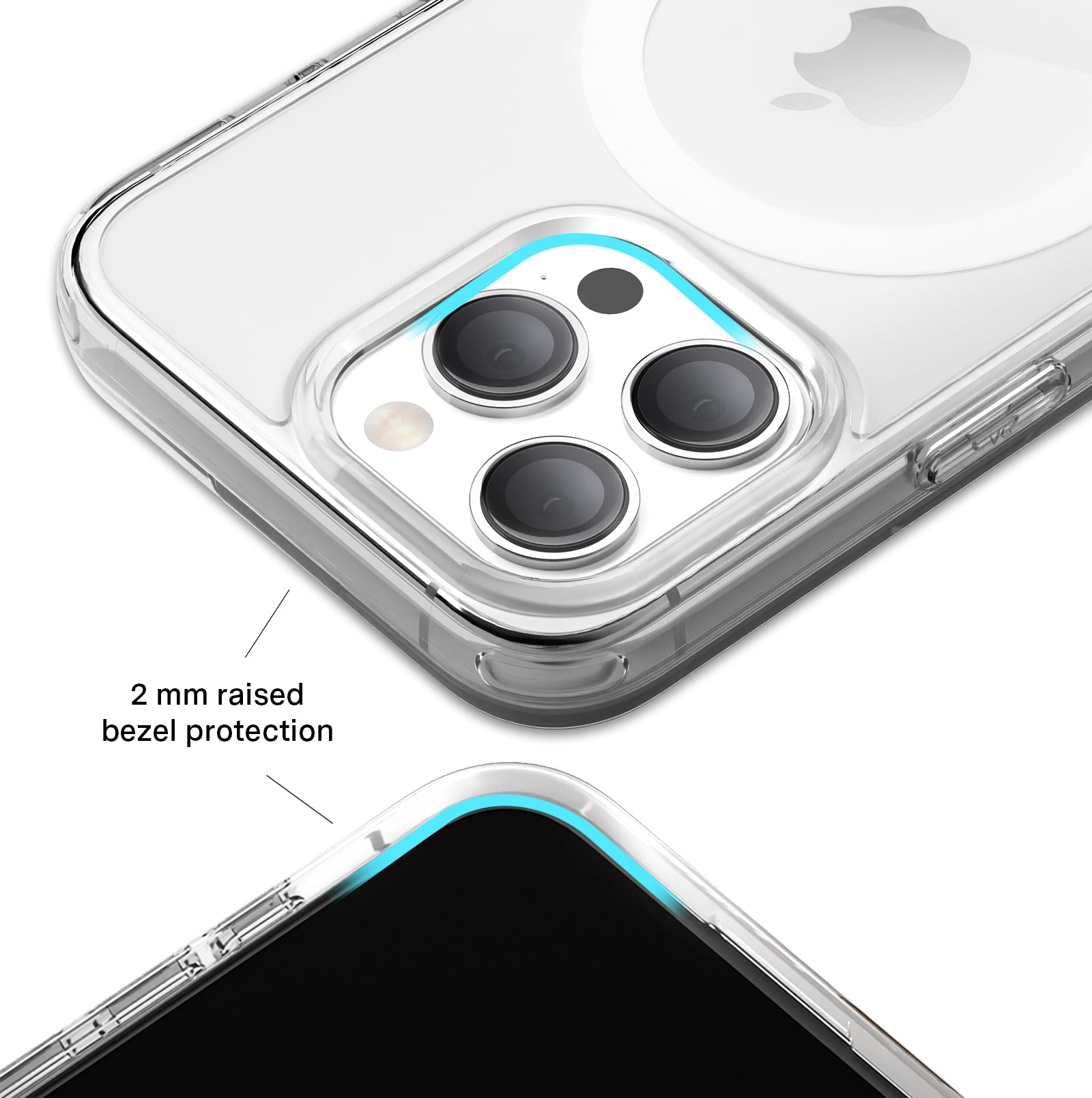 Ultra-Thin Clear MagSafe iPhone Case - Compatible with iPhone 15/14/13/12 Series - Shockproof & Scratch Resistant - Perfect for Everyday Use, Travel & Wireless Charging