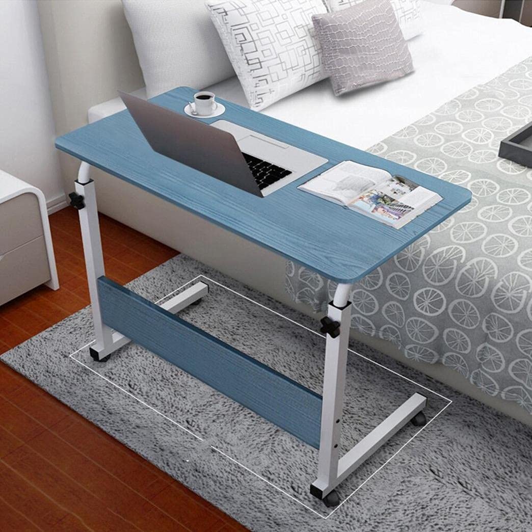 Adjustable Lazy Desk - Portable Liftable Bedside Table for Home Office, Study & Gaming | Foldable Mobile Computer Desk for Bedroom, Dorm & Small Spaces (Blue) - Perfect for Working, Reading & Relaxing in Bed