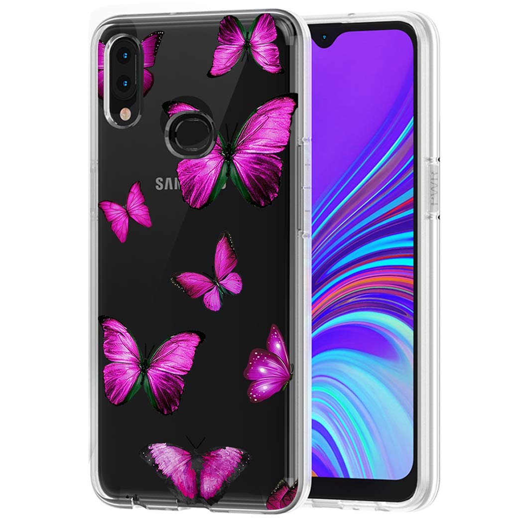 Samsung Galaxy A10S Phone Case - Cute Clear Slim Shockproof TPU Rubber Protective Cover with Butterfly Pattern for Girls & Women | Perfect for Everyday Use, Work, and Travel