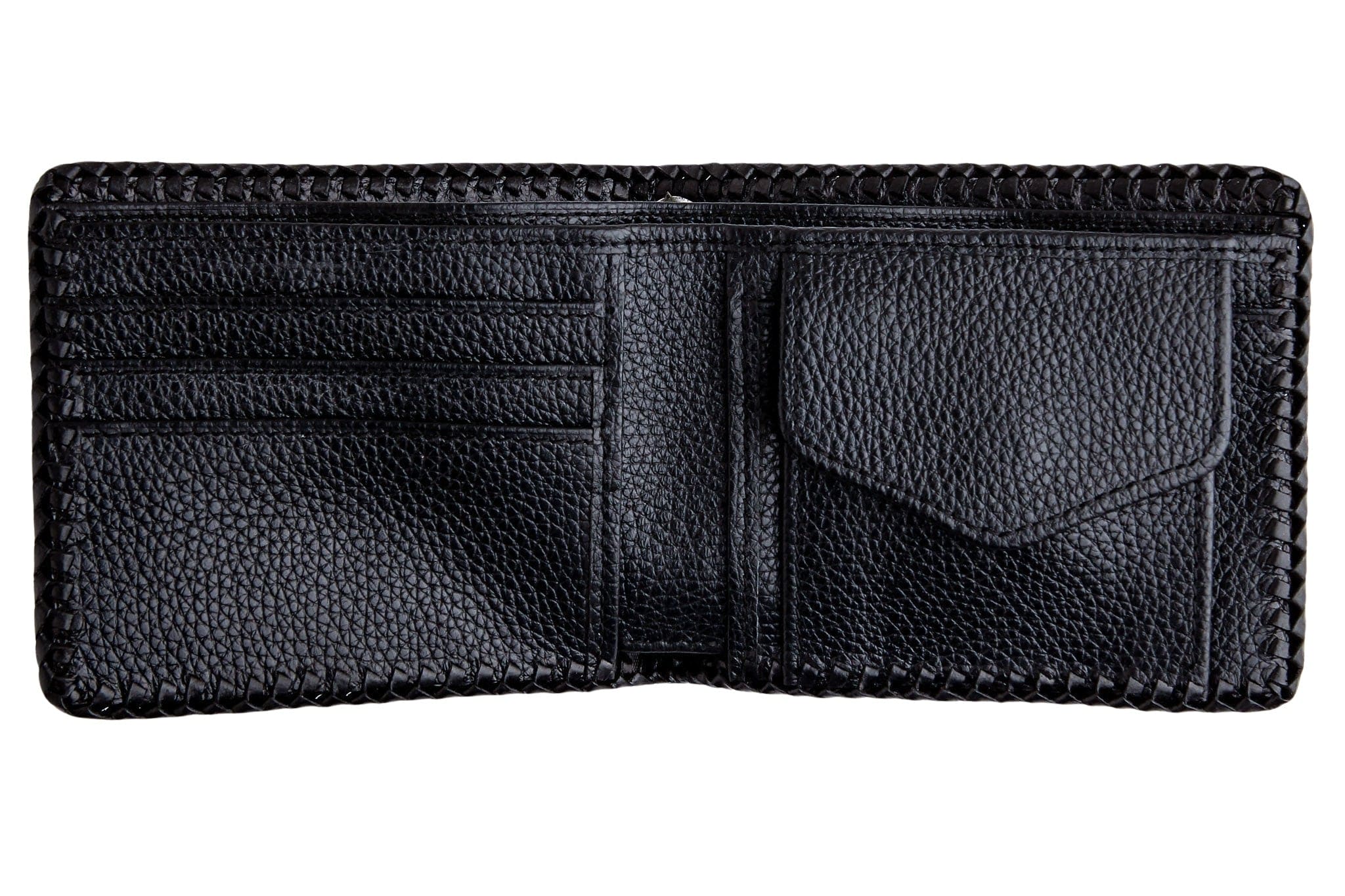 Genuine Black Stingray Leather Biker Wallet with Cross Inlay - Stylish & Durable Chain Wallet for Men, Perfect for Motorcycle Riders & Everyday Use