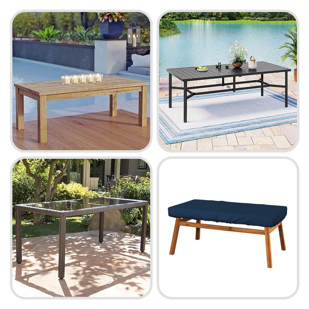 Waterproof UV-Resistant Rectangle Patio Table Cover - 100