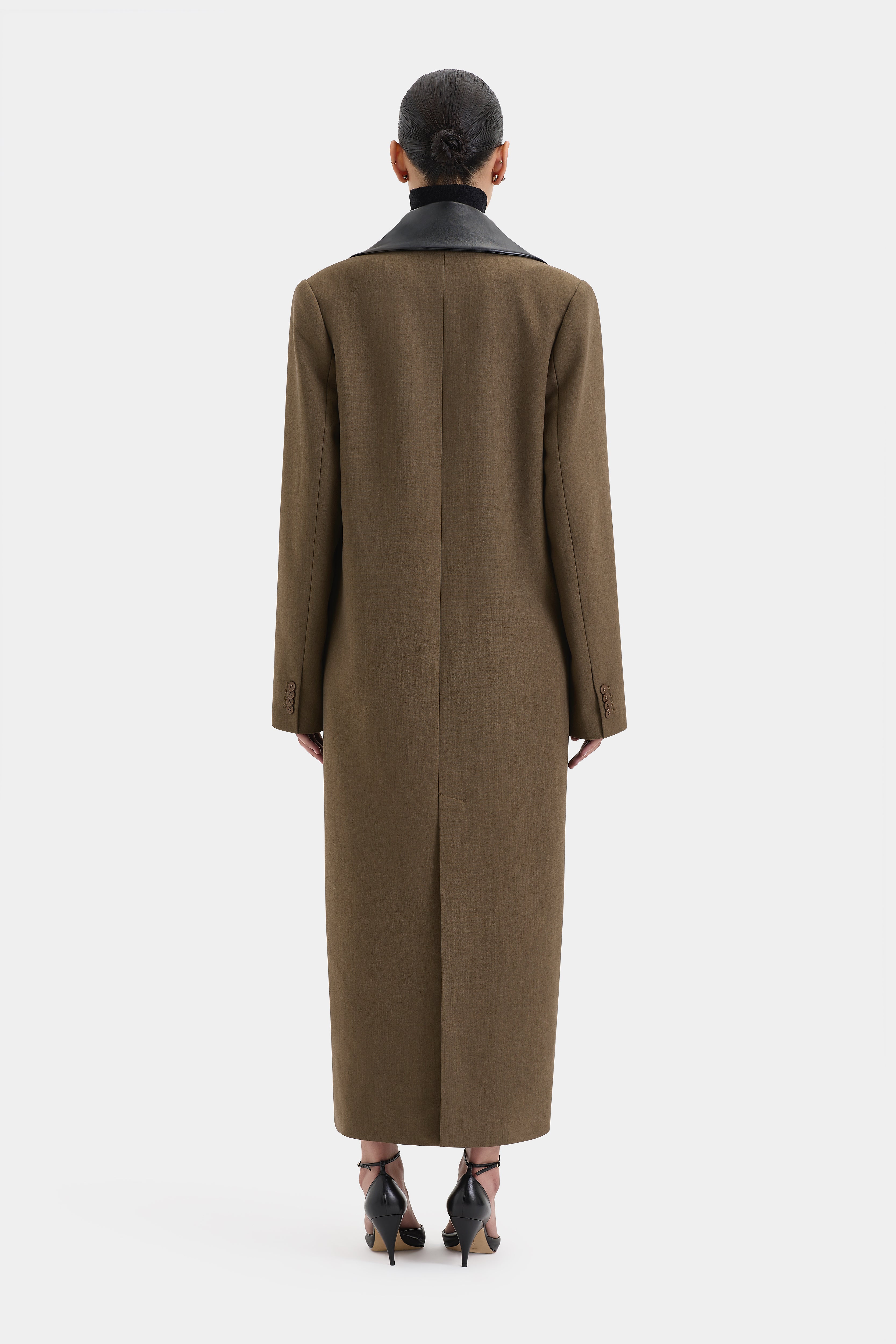 Premium Sartoria Wool Blend Coat in Chocolate Marle - Elegant Winter Outerwear for Men & Women | Perfect for Office, Parties & Formal Events
