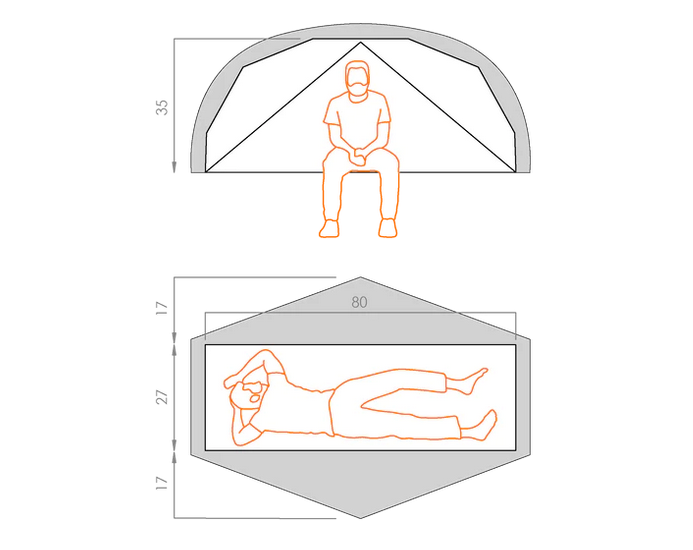 Opeongo Aerial A1 Hammock with Gear Loops - Lightweight Camping Hammock for Backpacking, Hiking & Outdoor Adventures