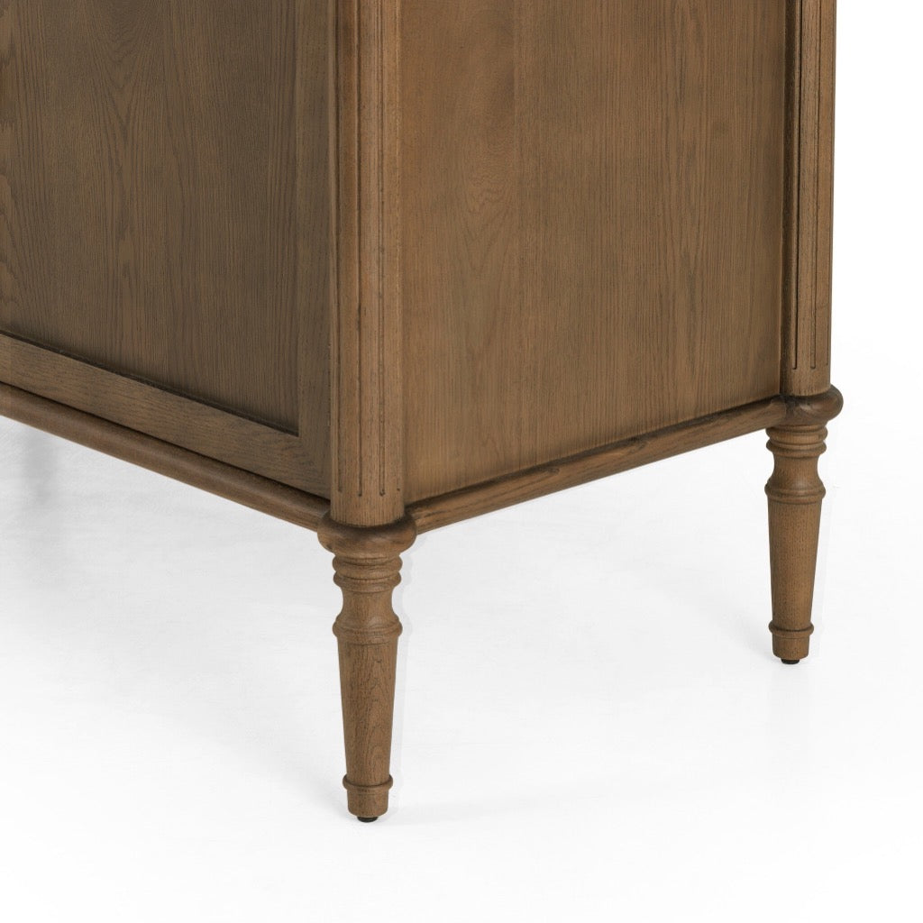 Toulouse Sideboard - Modern Toasted Oak Veneer Buffet Cabinet for Dining Room & Living Room Storage