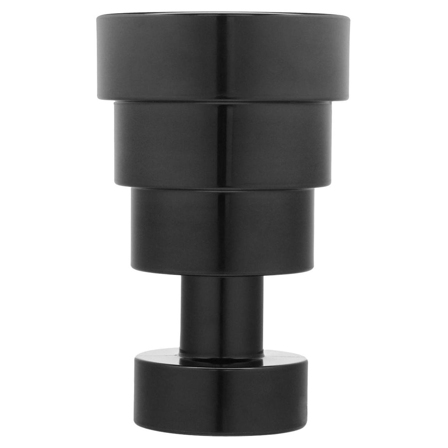 Sottsass Calice Vase - Modern Black Ceramic Vase for Home Decor, Wedding Centerpiece & Luxury Gift