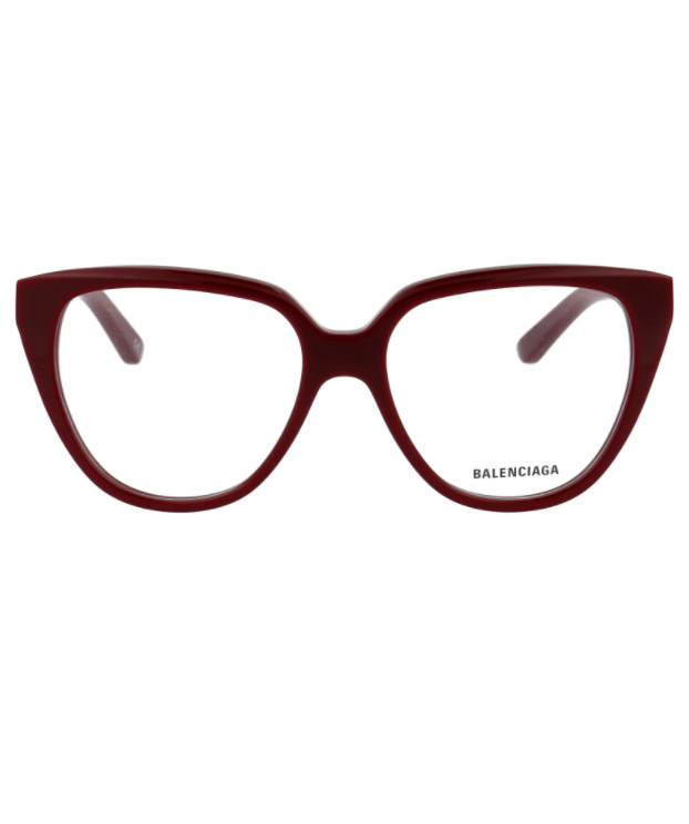 Balenciaga BB0129O 006 Burgundy Square Frame Eyeglasses for Women & Men - Stylish Designer Glasses for Everyday Wear, Work & Fashion