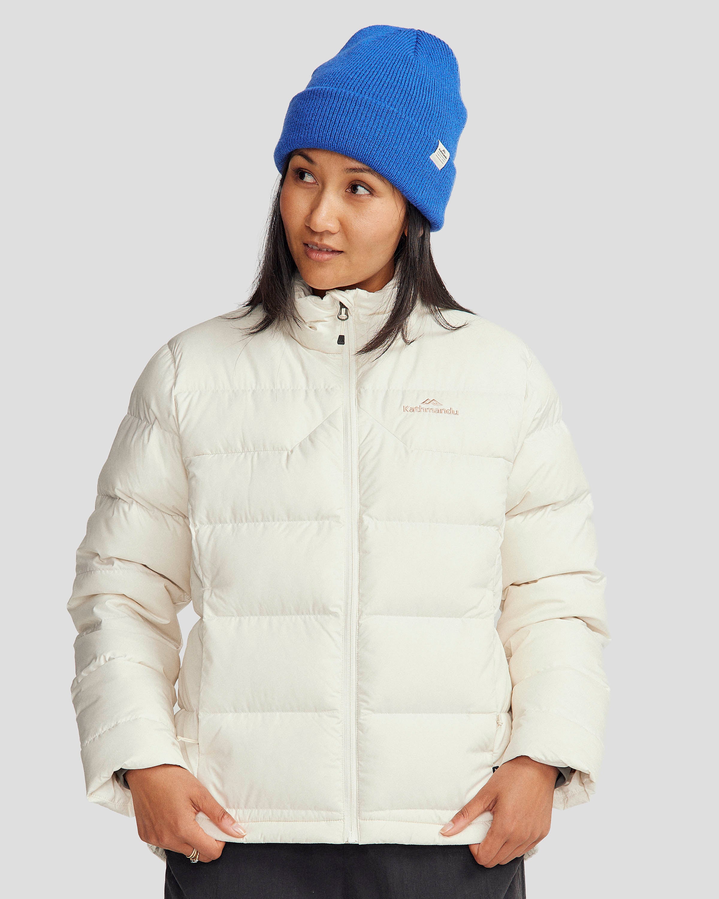 Women's Epiq Down Jacket - Natural/Mineral Color Waterproof Winter Coat for Outdoor Activities & Cold Weather